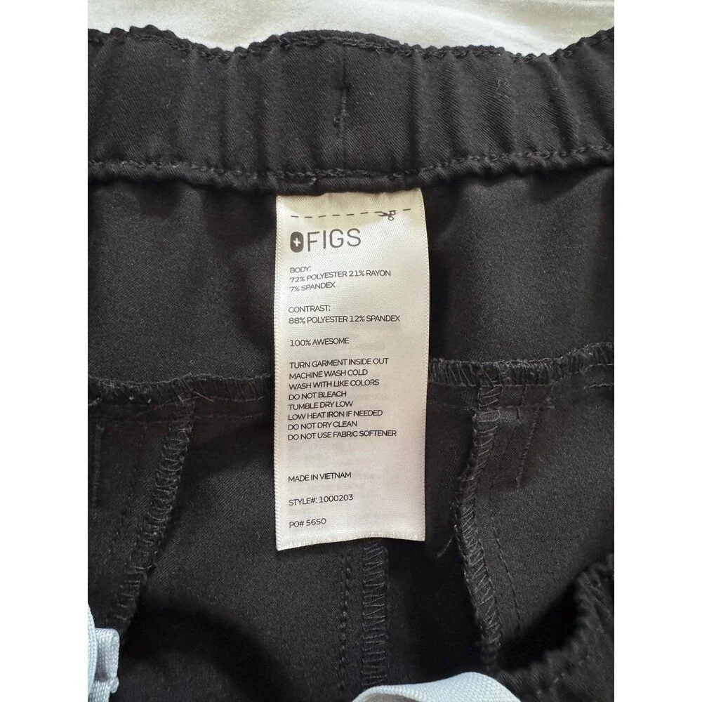 Figs Technical Collection Tansen Men’s Jogger Scrub Pants in Black Size Large